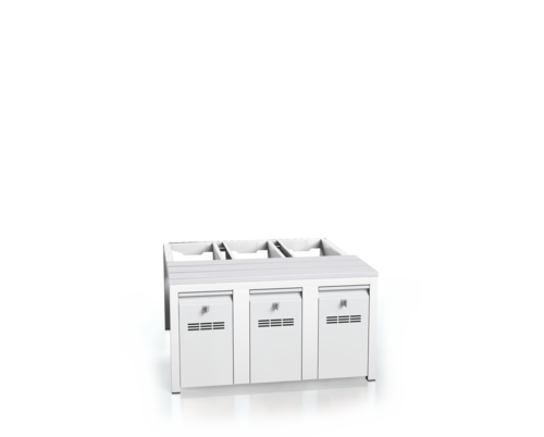 Benches with PVC sticks - with drawers for footwear 375 x 750 x 800